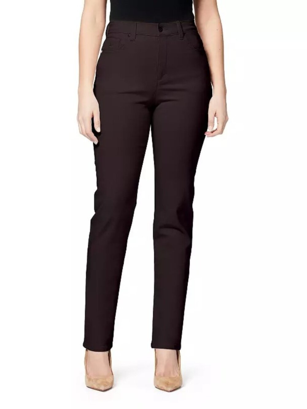 Gloria Vanderbilt Amanda Corduroy 5 Pocket Jeans, Size: 18 Regular, Coffee Roast